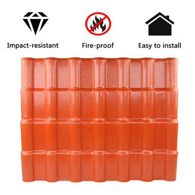 ASA Synthetic Resin Roof Tile 2.5mm-3.0mm Thickness 1050mm Width