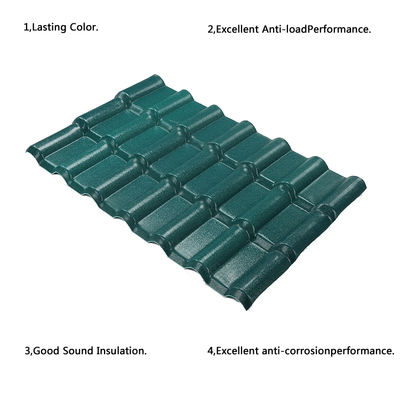 ASA PVC Roof Tile 1050mm Width 2.5mm Thickness Fireproof
