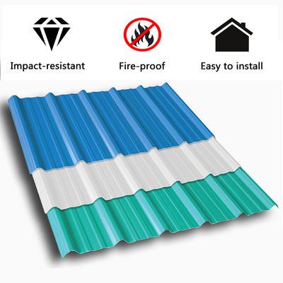 Waterproof PVC Roof Tile 1.0mm-2.5mm Thickness for Warehouse Factory
