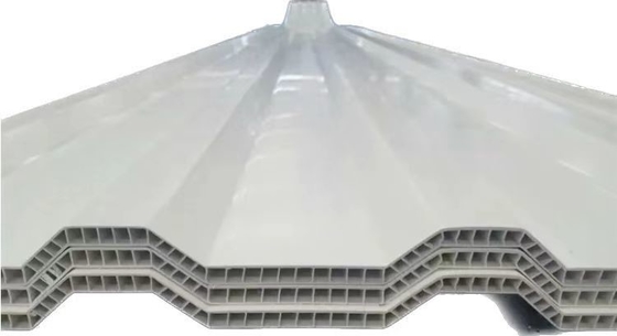Tấm nhựa PVC Twin Wall Tấm lợp rỗng Độ dày 10 mm cho nhà máy hóa chất ốp tường